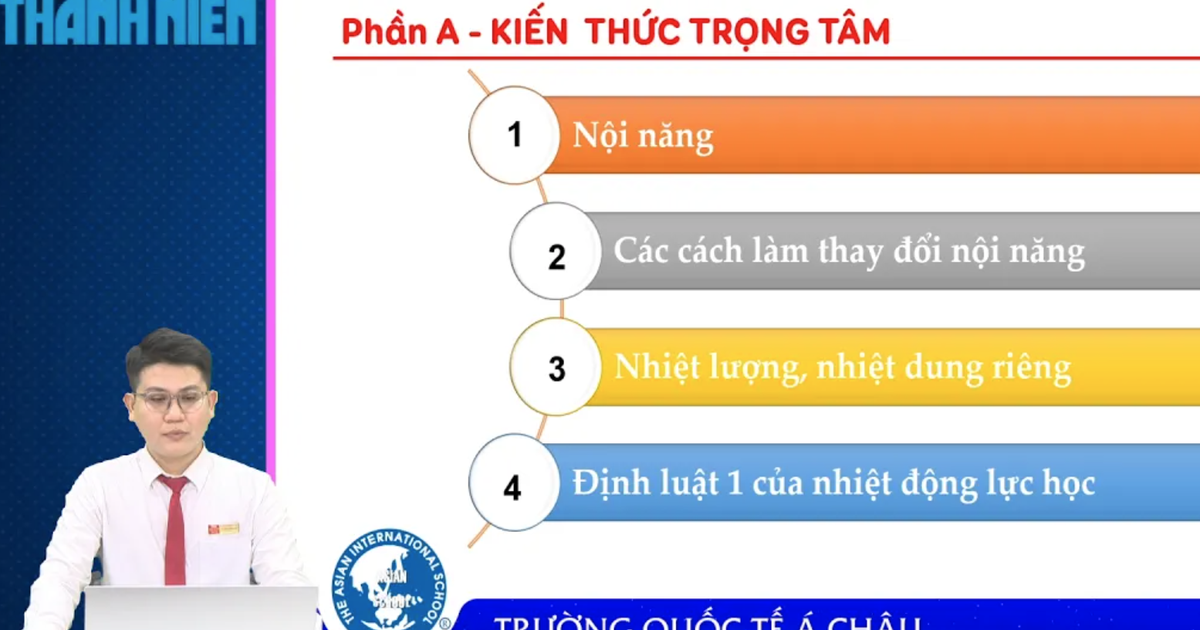 Bí quyết ôn thi tốt nghiệp THPT đạt điểm cao: Kiến thức nội năng trong vật lý