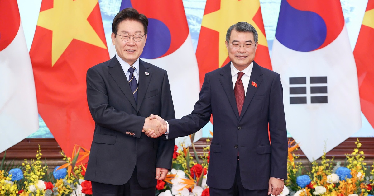 Thủ tướng Lê Minh Hưng hội kiến Tổng thống Hàn Quốc Lee Jae Myung