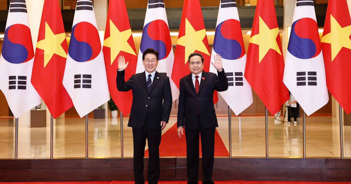 Chủ tịch Quốc hội Trần Thanh Mẫn hội kiến Tổng thống Hàn Quốc Lee Jae Myung