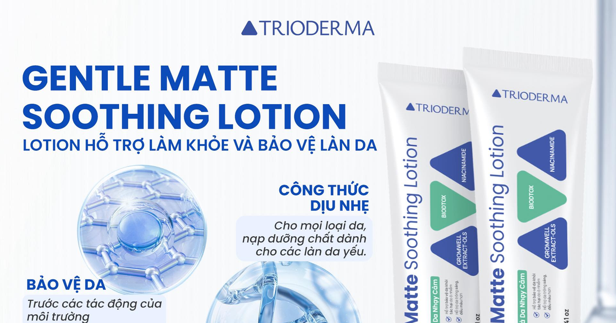 Ra mắt Trioderma Gentle Matte Soothing Lotion mới - kiềm dầu ấn tượng, mỏng mịn nhẹ tênh