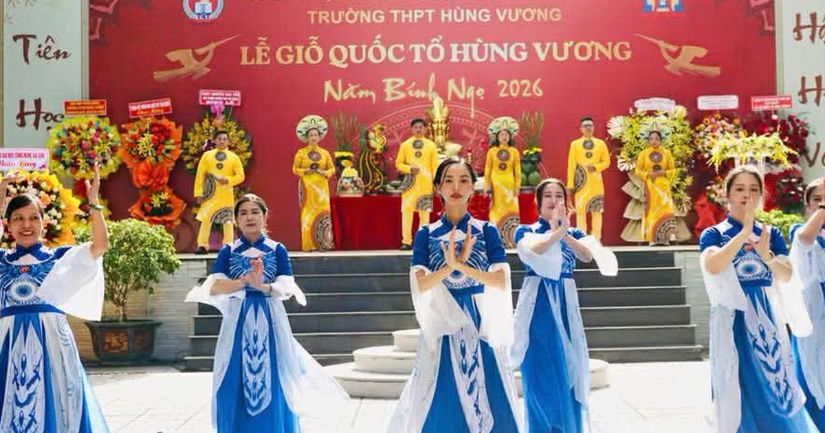 Lễ giỗ tại ngôi trường mang tên Quốc tổ Hùng Vương