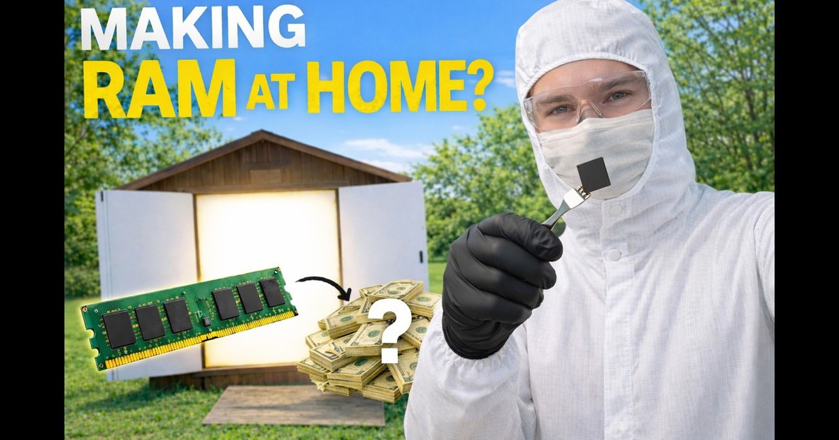 Giá RAM tăng 'phi mã', YouTuber tự xây phòng thí nghiệm để đúc chip nhớ