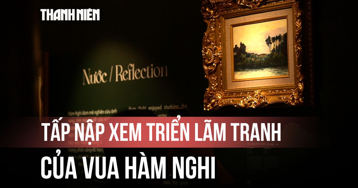 Khách Hà Nội tấp nập xem triển lãm tranh của vua Hàm Nghi lúc bị lưu đày