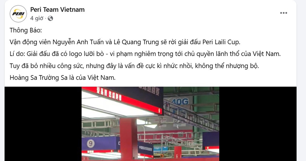 BTC giải Trung Quốc dùng bản đồ có ‘đường lưỡi bò’, Peri Team Vietnam lên tiếng: Đây là vấn đề nhức nhối