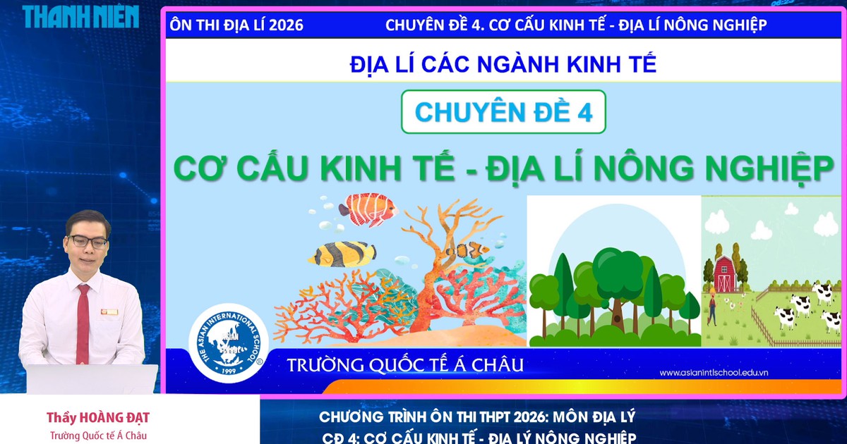 BÍ QUYẾT ÔN THI THPT 2026 | Môn địa lý | Chuyên đề 4 | Cơ cấu kinh tế - Địa lý nông nghiệp