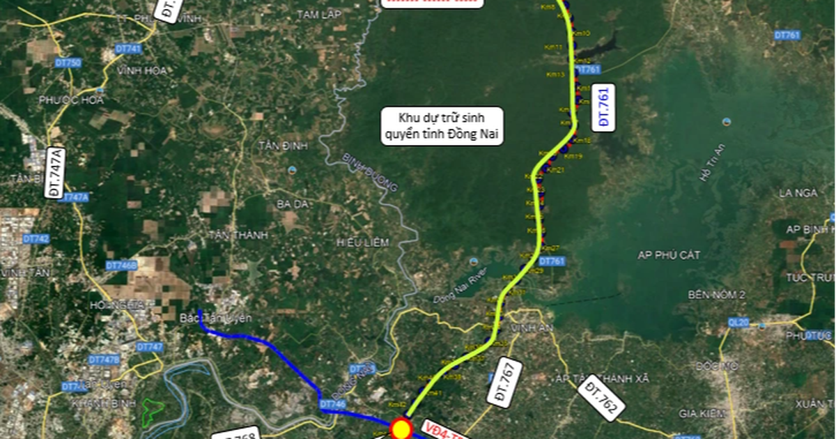 Đường kết nối Bình Phước cũ với Đồng Nai cũ sẽ có 8 làn xe