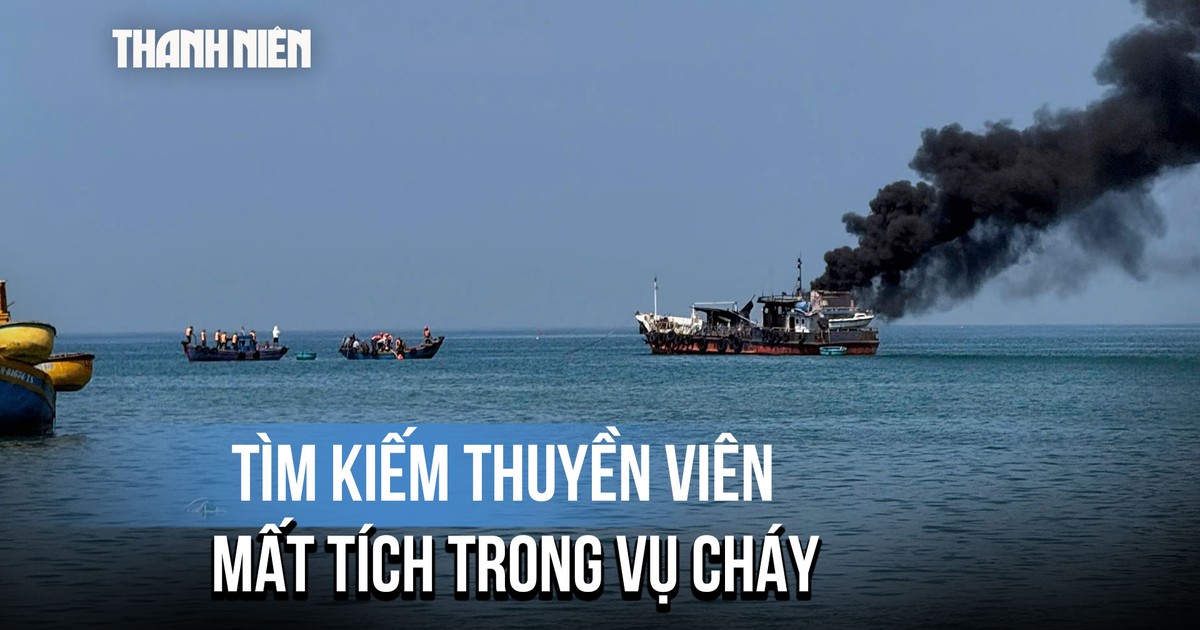 Cháy tàu chở dầu ở biển Lâm Đồng, 1 người mất tích