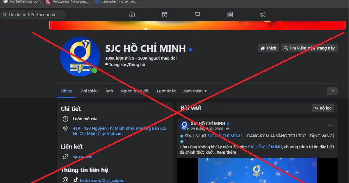 Mạo danh Công ty SJC lừa khách hàng mua vàng