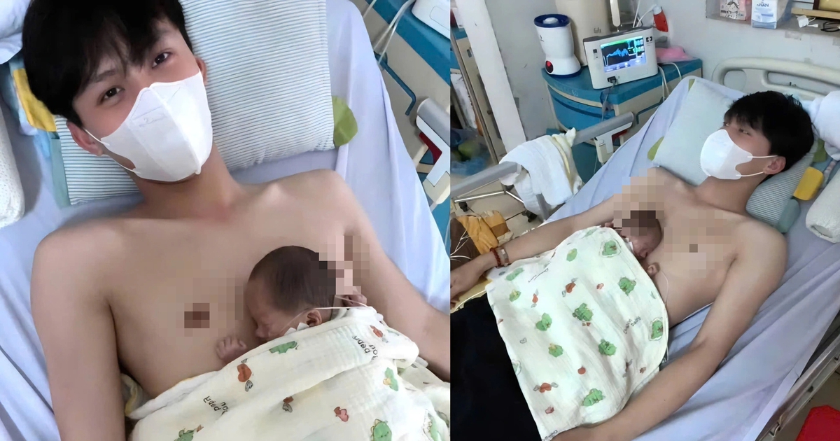 Nam sinh ‘ấp’ bé 1,1 kg bị mất mẹ lay động khắp mạng xã hội