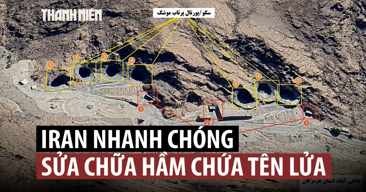 Iran chỉ mất vài giờ để khôi phục các hầm chứa tên lửa, UAV