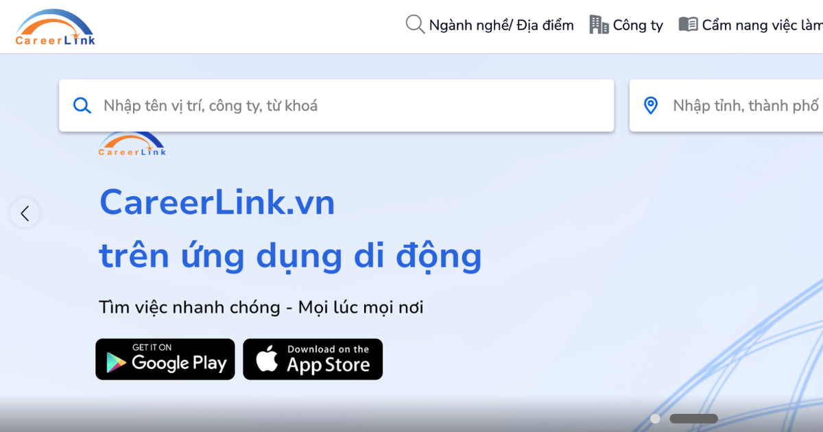 Kết nối việc làm hiệu quả, ứng tuyển dễ dàng tại CareerLink.vn