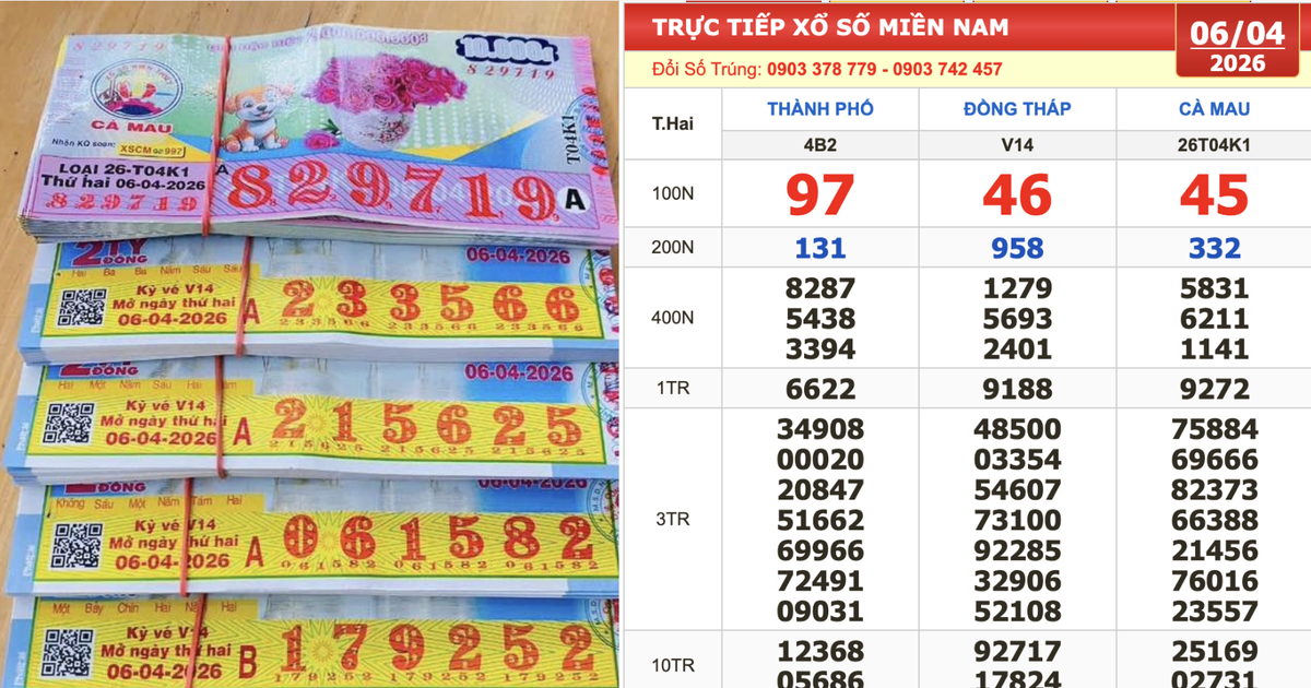 Xổ số miền Nam ng&agrave;y 6 th&aacute;ng 4: Người từng tr&uacute;ng 34 tỉ đồng b&aacute;o tin vui