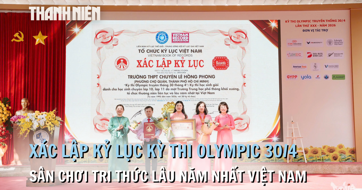 Trường THPT Chuyên Lê Hồng Phong xác lập kỷ lục quốc gia với kỳ thi Olympic 30/4