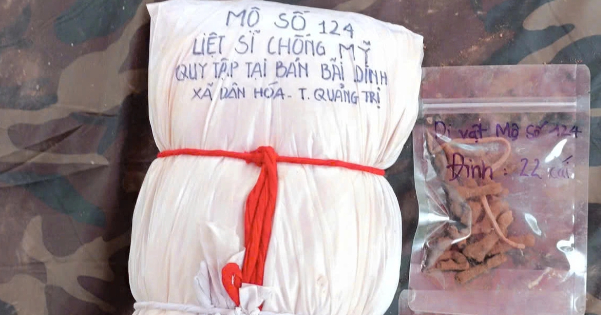 Tìm thấy 2 hài cốt liệt sĩ cùng nhiều di vật tại Quảng Trị