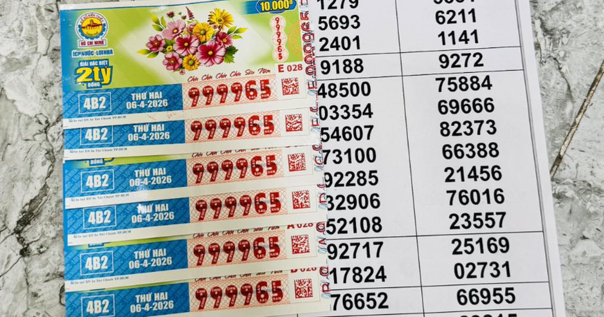 Mua 6 tờ v&eacute; tứ qu&yacute; 9999, người đ&agrave;n &ocirc;ng ở TP.HCM tr&uacute;ng xổ số miền Nam