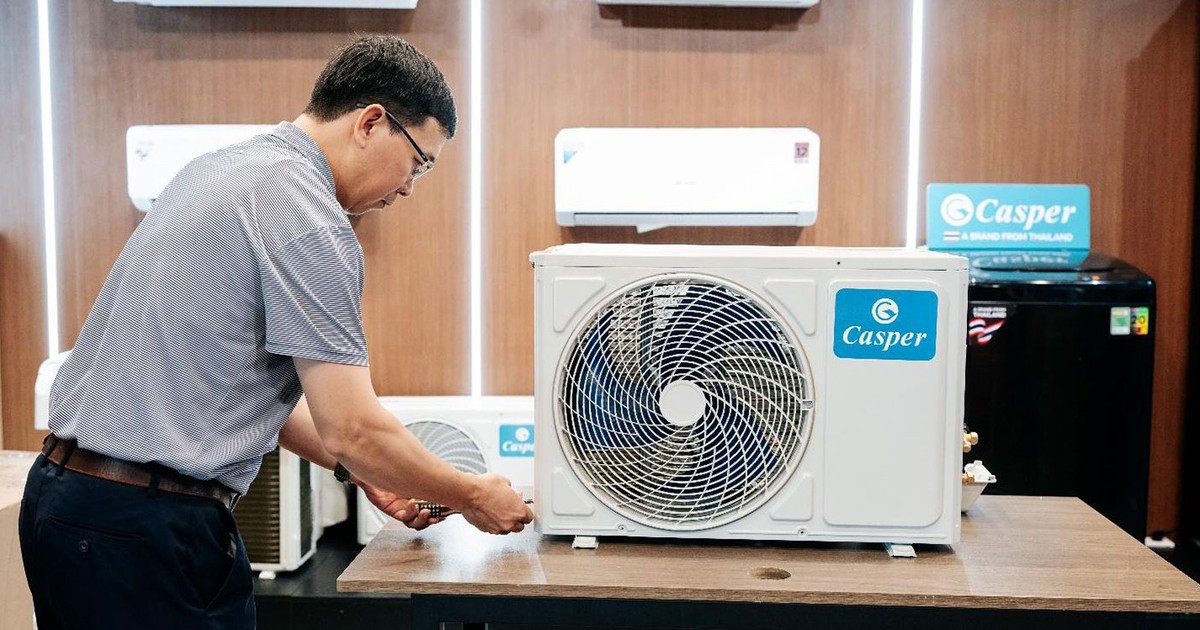 Mổ điều hòa Casper phát hiện bên trong có máy nén Panasonic