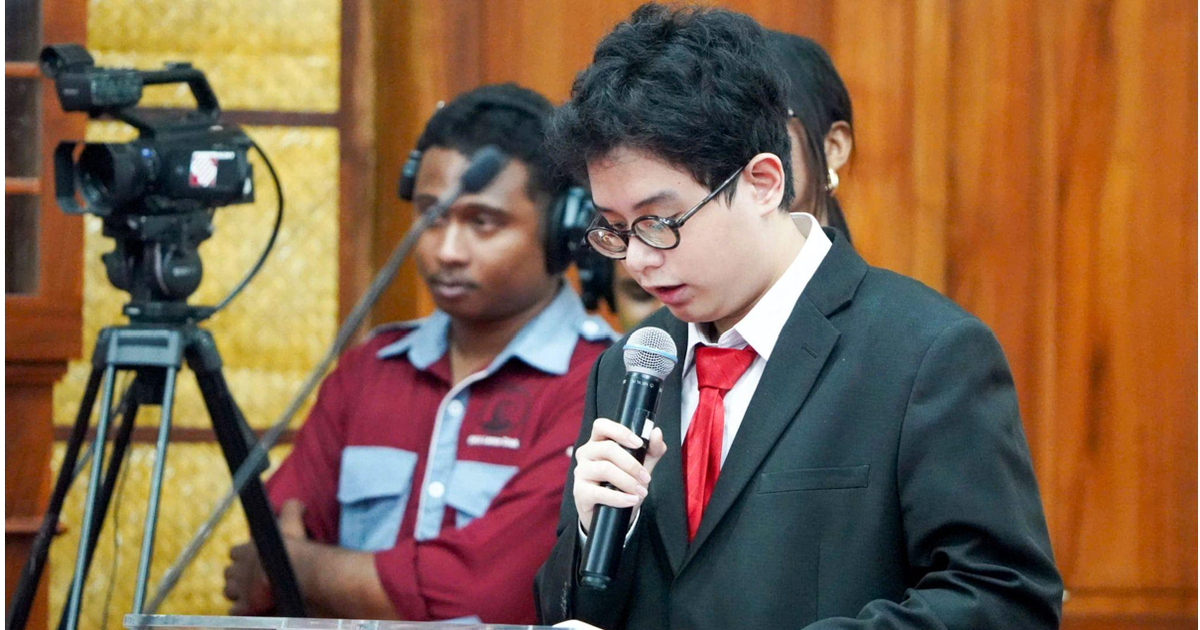 Nam sinh lớp 9 có bài diễn thuyết từ lời mời trực tiếp của Tổng thống Timor-Leste