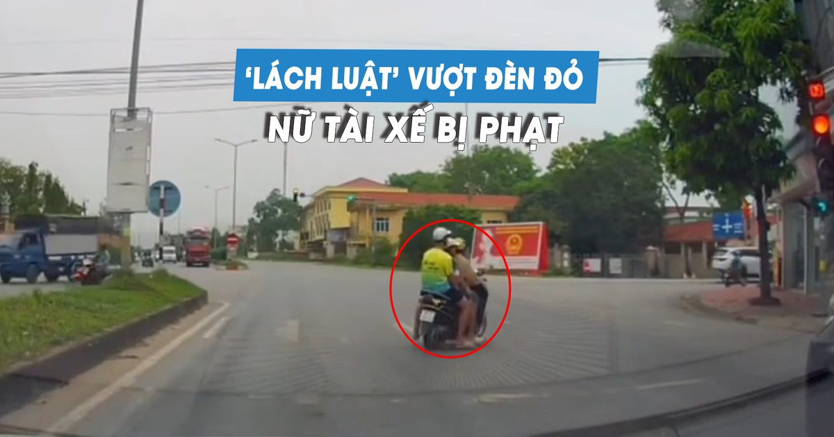 'Vẽ parabol' để lách luật vượt đèn đỏ, nữ tài xế bị phạt 5 triệu đồng