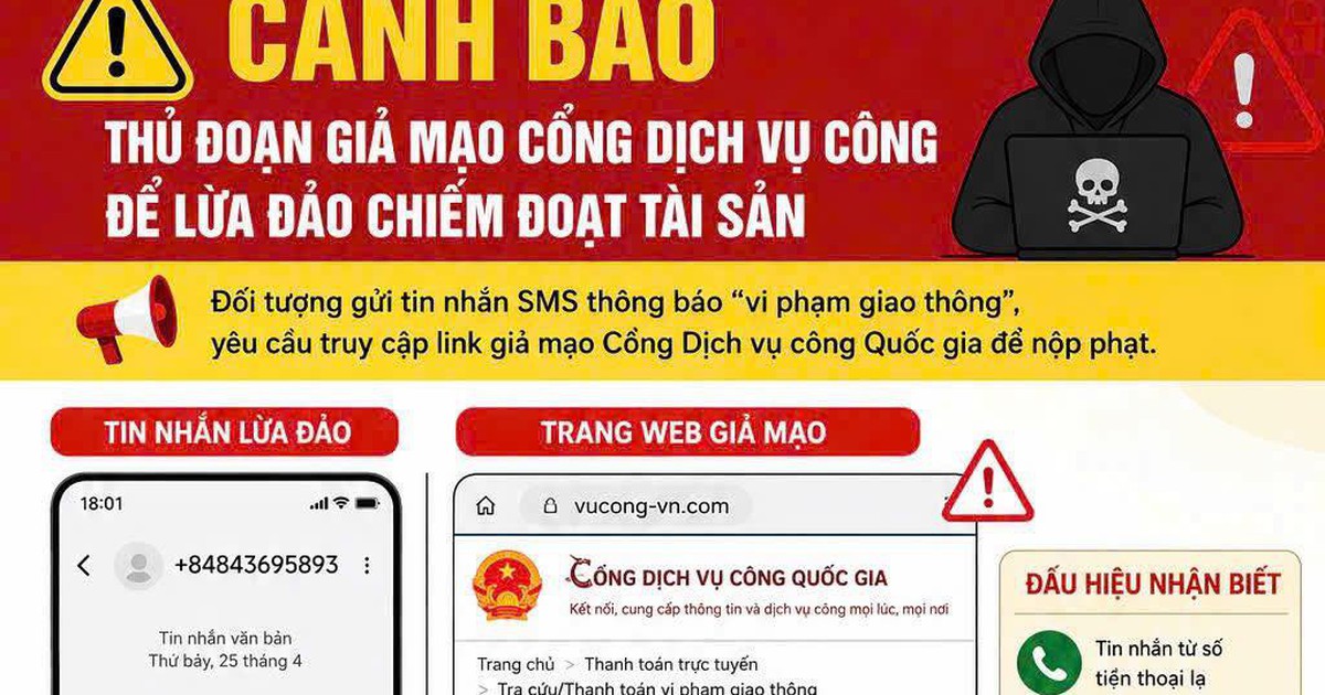 Cảnh giác thủ đoạn giả mạo Cổng dịch vụ công để chiếm đoạt tài khoản ngân hàng