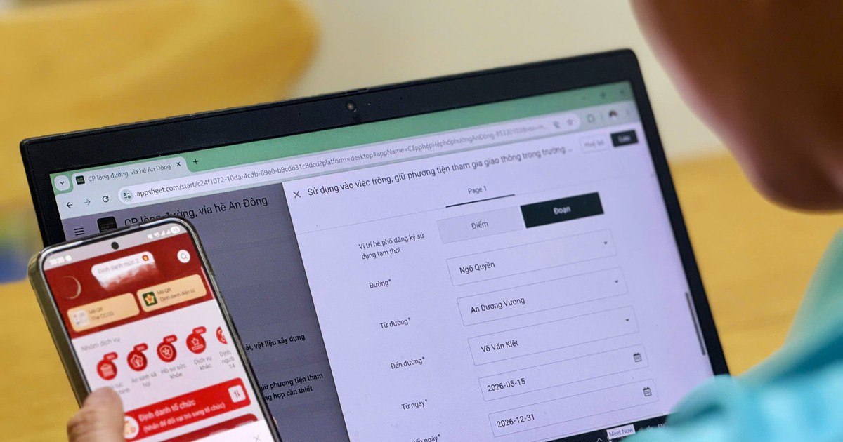 Cách đăng ký sử dụng vỉa hè, lòng đường ở phường An Đông qua app