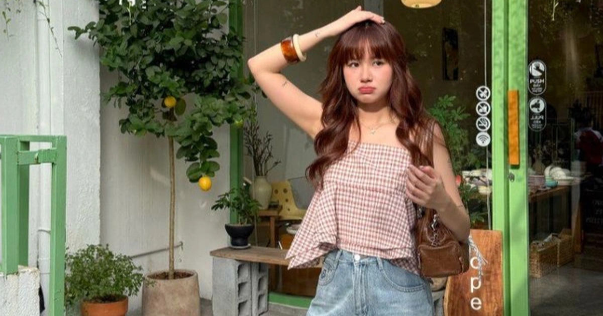Vừa cổ điển, vừa đậm chất hiện đại với áo hai dây kẻ ca rô