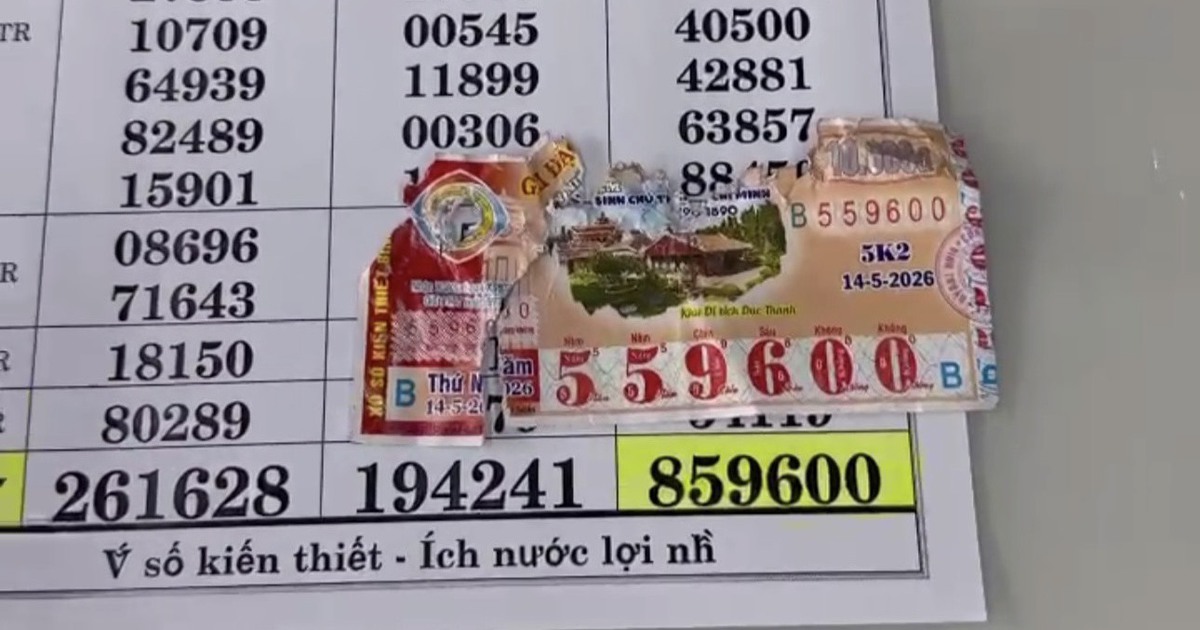 Xuất hiện tờ vé số trúng 50 triệu xổ số miền Nam bị rách đôi: Đại lý nói gì?