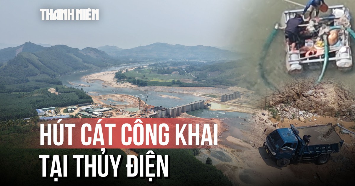 Hút cát công khai giữa ban ngày cạnh công trình thủy điện Trà Khúc 2: Những dấu hiệu bất thường