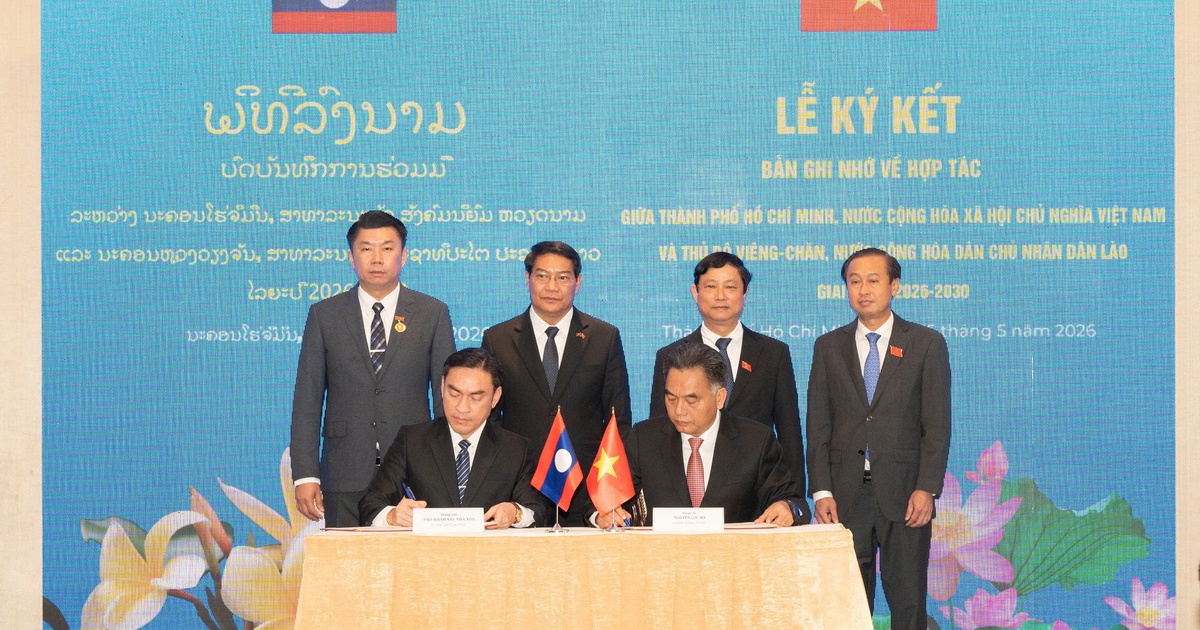 Lãnh đạo TP.HCM và Vientiane ký kết hợp tác giai đoạn 2026 - 2030