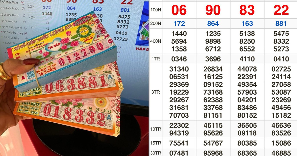 Xổ số miền Nam ngày 16 tháng 5: Khách mua 800 tờ đài Hậu Giang nhận bất ngờ
