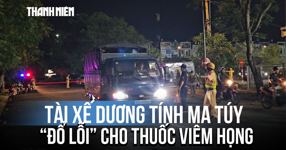 Tài xế dương tính ma túy đổ lỗi do... uống thuốc viêm họng khi kiểm tra ở chợ Bình Điền