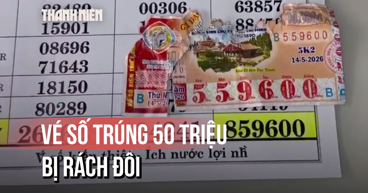 Hy hữu tờ vé số trúng 50 triệu bị rách đôi dưới ruộng: Đại lý tiết lộ cơ hội nhận thưởng