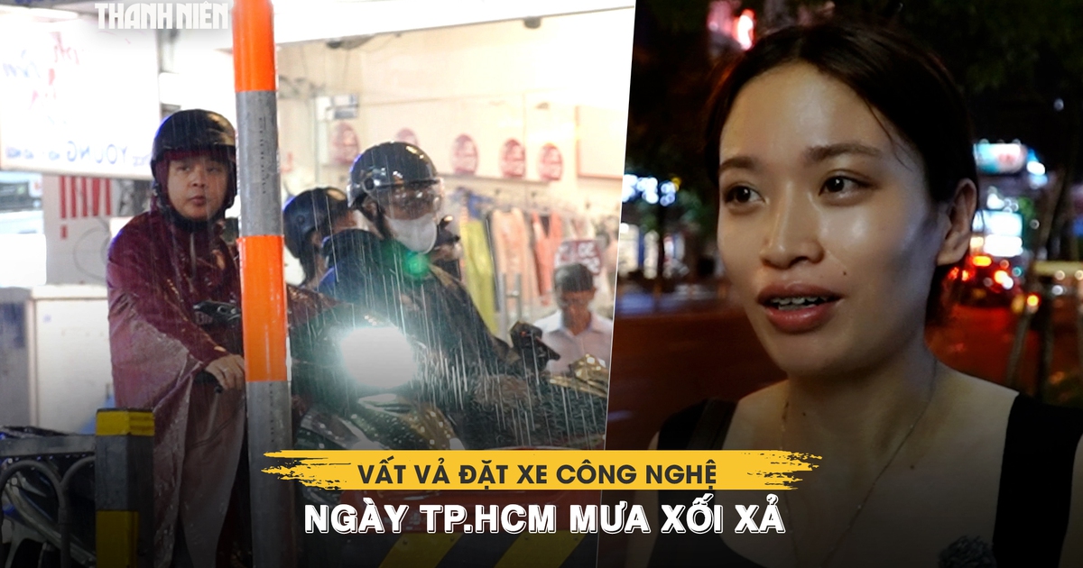 TP.HCM mưa xối xả sau nhiều ngày nắng gắt: Đặt xe chờ cả tiếng, nhiều tuyến đường ùn ứ