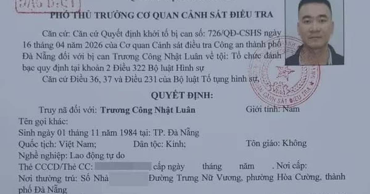 Truy nã 'ông trùm' đường dây cá độ bóng đá hơn 350 tỉ đồng