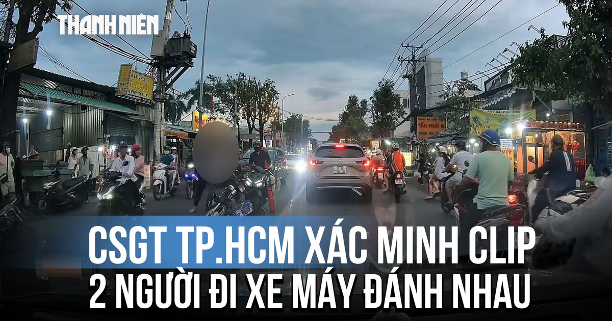 CSGT TP.HCM xác minh clip 2 người đi xe máy đánh nhau giữa đường