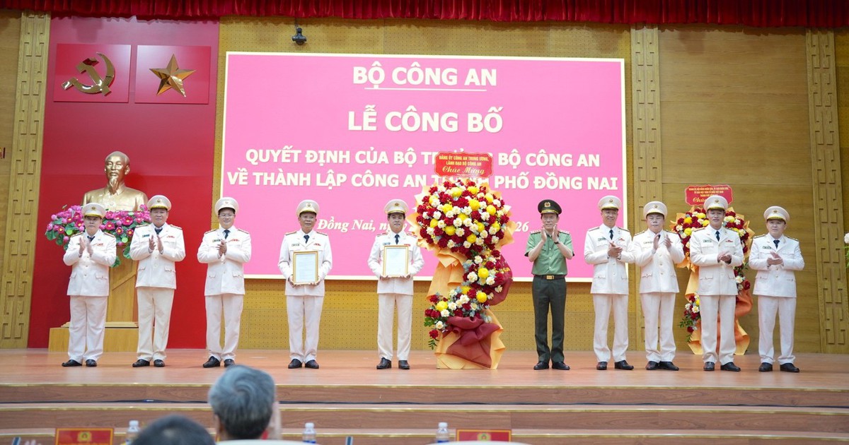 Bộ Công an công bố quyết định thành lập Công an thành phố Đồng Nai