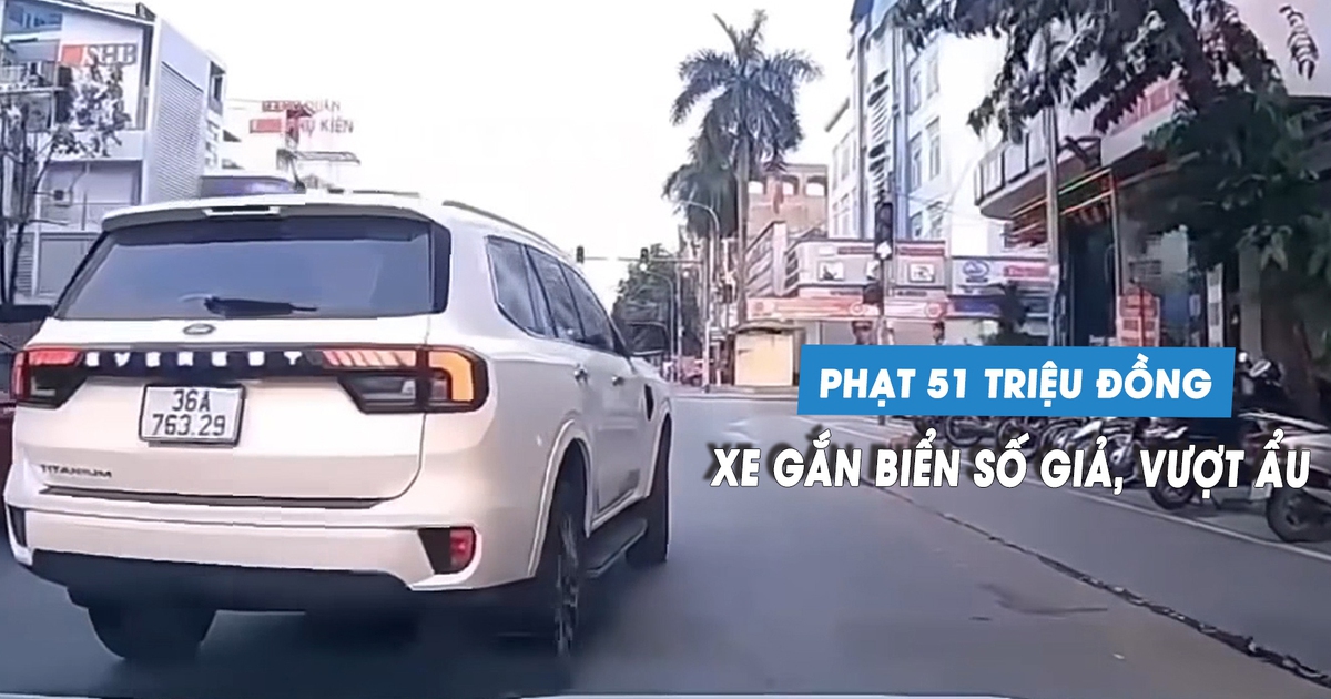 Ô tô dùng biển số giả còn chạy ẩu, phạt tài xế và chủ xe 51 triệu