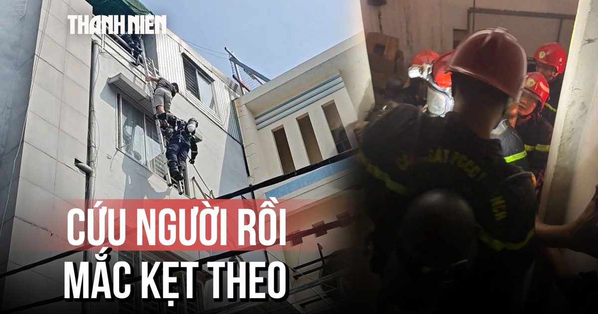 Người dân trèo vào hỗ trợ nạn nhân, mắc kẹt luôn trong vụ cháy tại TP.HCM