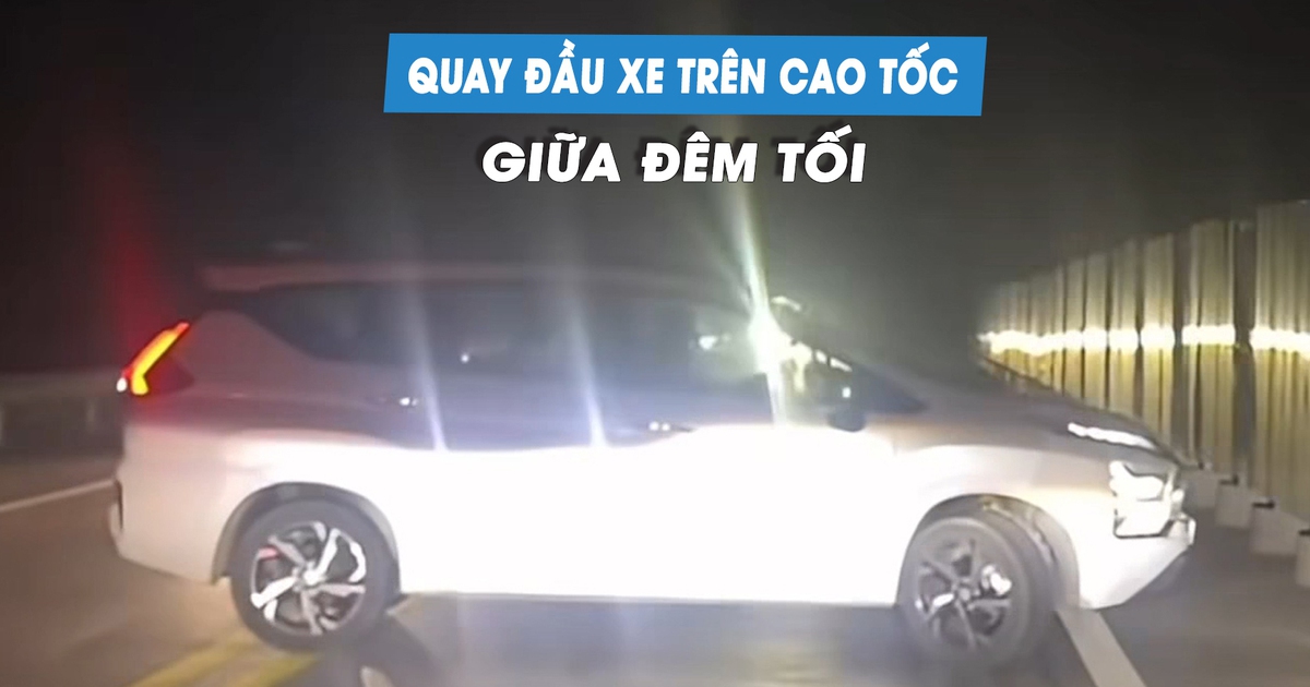 Kinh hoàng ô tô quay đầu trên cao tốc trong đêm, phạt tài xế 35 triệu đồng