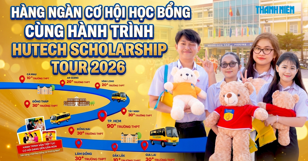 HUTECH Scholarship Tour 2026: 15.000 suất học bổng và hành trình lan tỏa giáo dục đến người trẻ