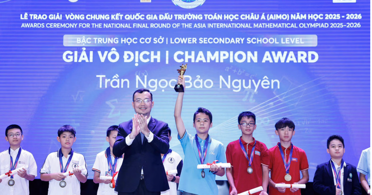 Trao giải cuộc thi Đấu trường toán học châu Á AIMO
