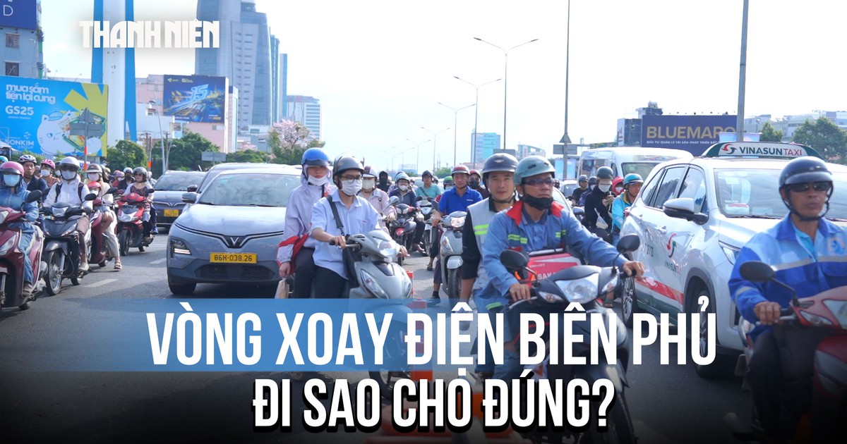 Phân luồng vòng xoay Điện Biên Phủ: Nhiều người lúng túng trong sáng đầu tuần