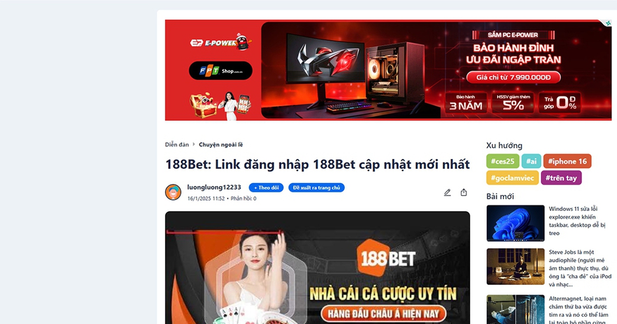 Dịch vụ cá độ, cờ bạc quảng cáo bằng đủ chiêu trò