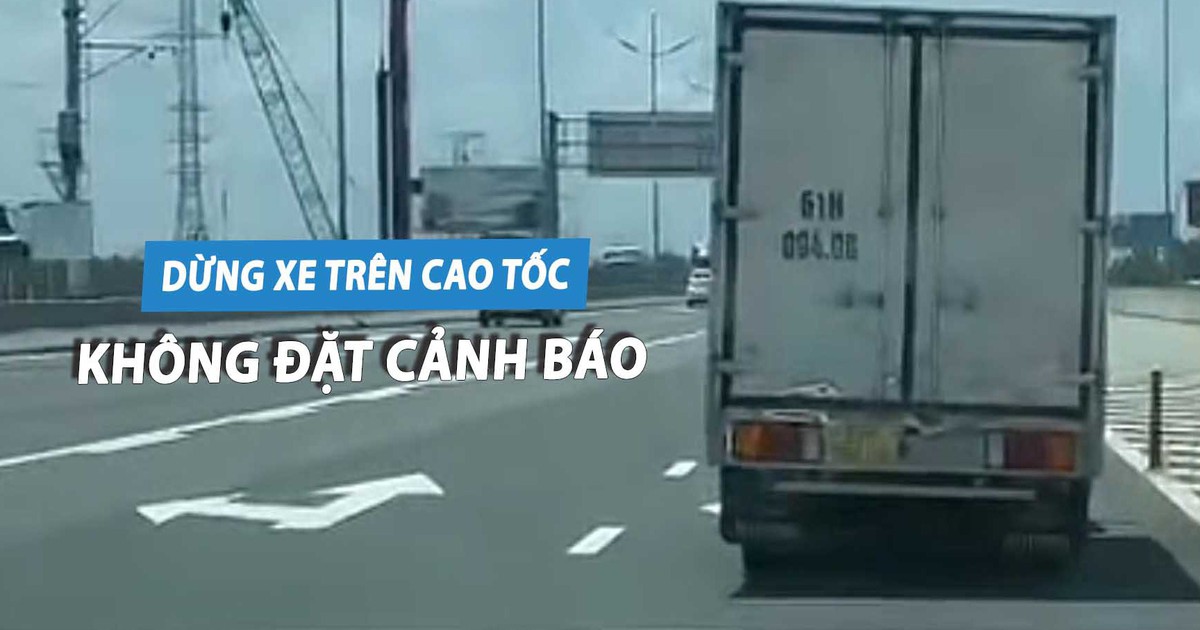 Tài xế bị phạt 13 triệu đồng vì dừng xe không đặt cảnh báo trên cao tốc