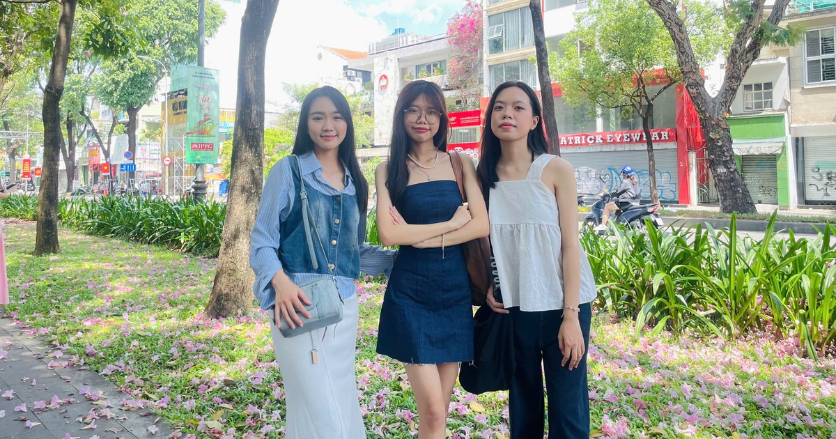 Tuyến đường hoa kèn hồng rực rỡ, người trẻ mê mệt tìm đến check-in