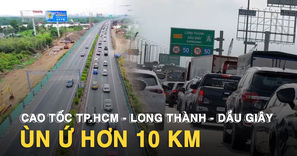 Cao tốc TP.HCM - Long Thành - Dầu Giây ùn ứ hơn 10 km, cửa ngõ phía đông vẫn thông thoáng