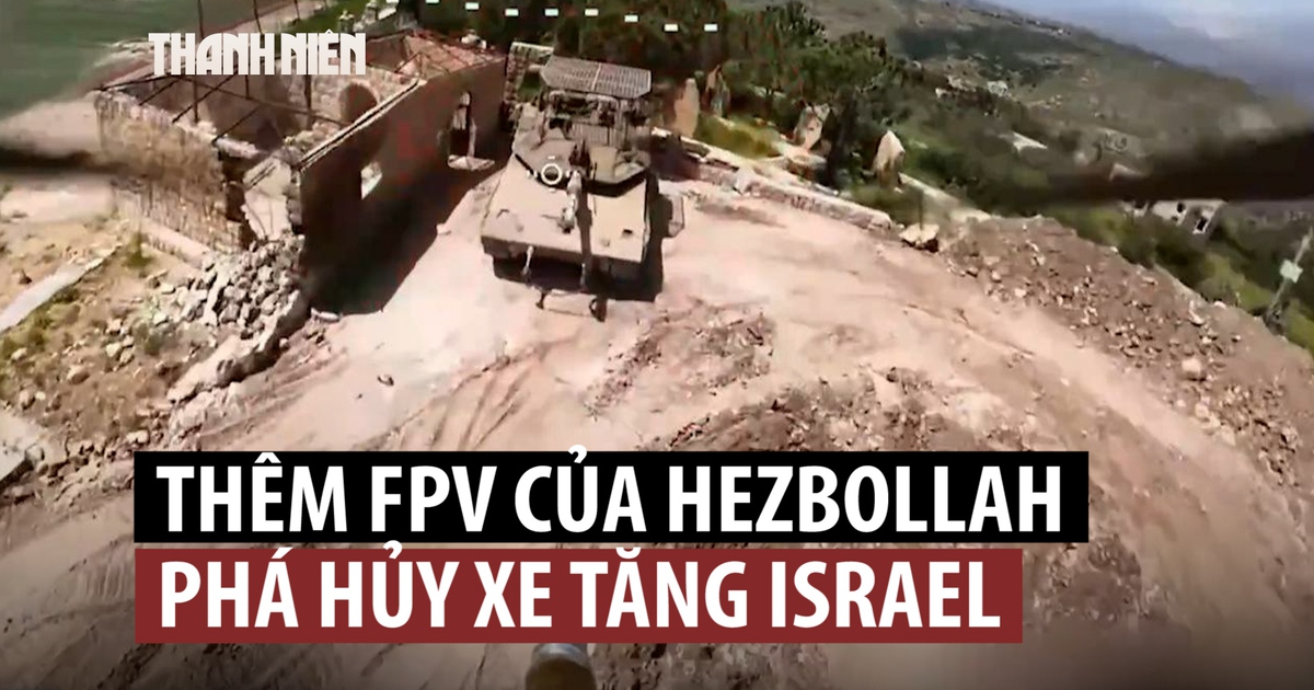 Xe tăng Merkava tối tân của Israel bùng cháy sau đòn UAV tự sát của Hezbollah