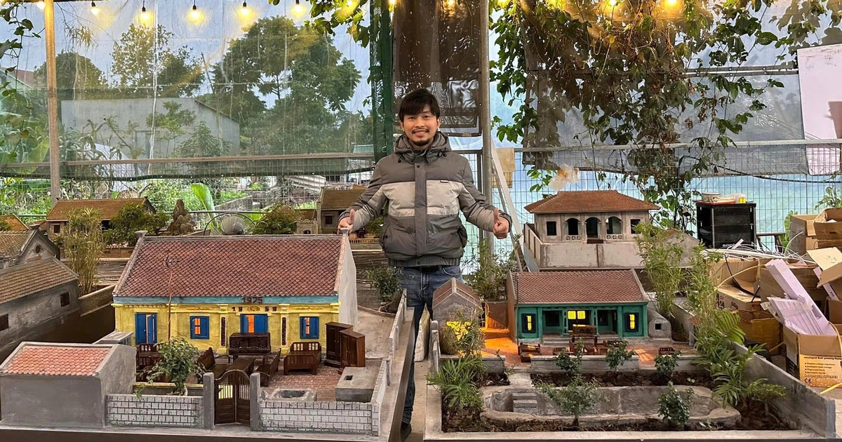 Chàng trai làm mô hình nhà cổ Bắc bộ khiến dân mạng sống lại từng ký ức
