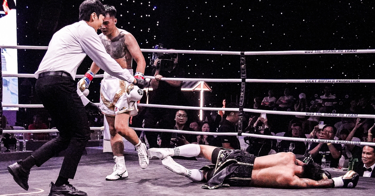 Võ sĩ Việt Nam tung cú móc trái cực hiểm, thắng knock-out tay đấm Thái Lan