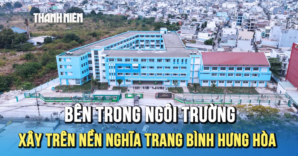 Bên trong ngôi trường xây trên nền nghĩa trang Bình Hưng Hòa trước ngày đón học sinh