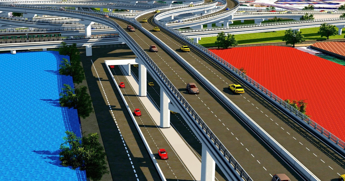 Ngắm phối cảnh đường trên cao 6 làn xe dọc QL 51 nối TP.HCM với Đồng Nai
